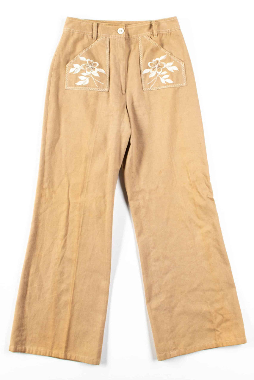 Floral Pocket Flared Pants (sz. 8)
