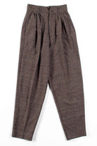 Brown Tweed High Waisted Pants
