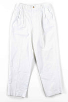 White Pleated High Waisted Pants (sz. 12)
