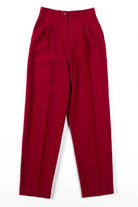 Burgundy Pleated High Waisted Pants (sz. 6)