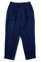 Navy Pleated Pants (sz. 12)