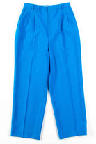 Blue Sansabelt Pleated Pants (sz. 10)