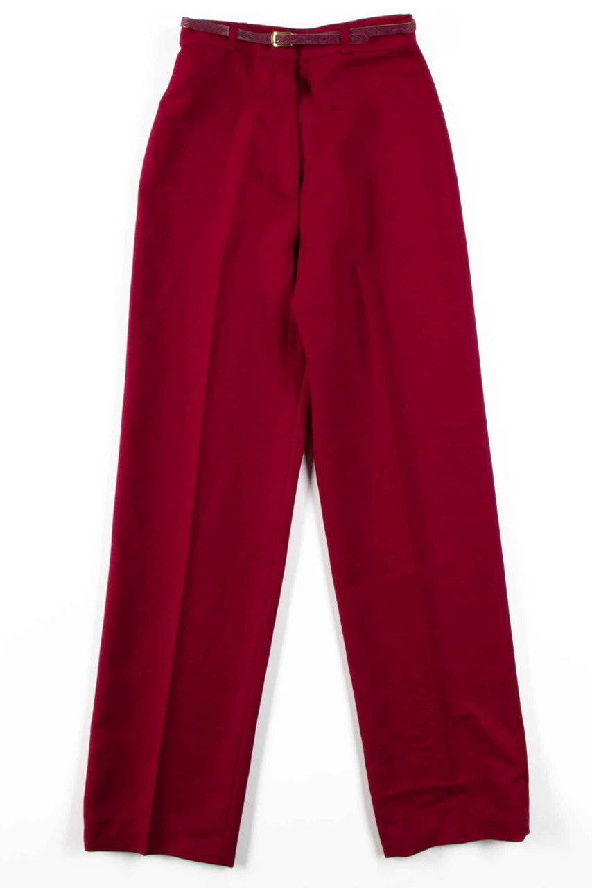 Burgundy Pants w/ Belt (sz. 9)