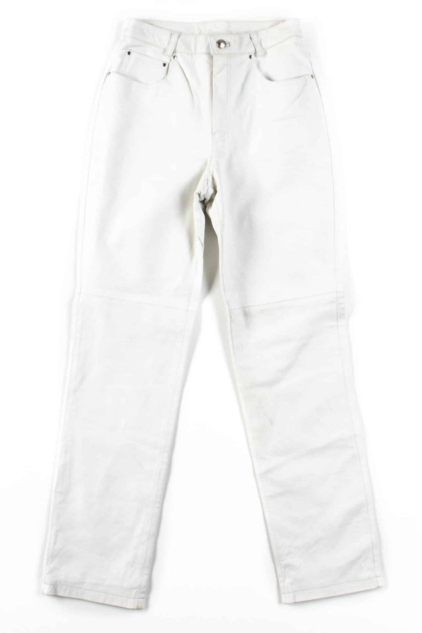 White Leather Pants (sz. 6)