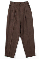 Brown Tweed Pleated Vintage Pants (sz. 10)