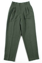 Olive Pleated Vintage Pants (sz. 6)