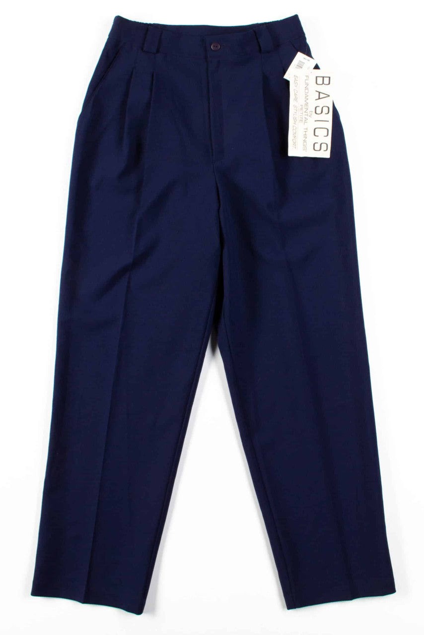 Navy Pleated Deadstock Vintage Pants (sz. 8)