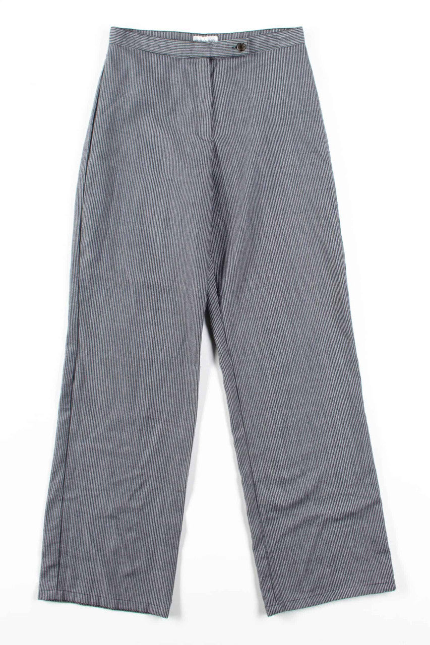Black Houndstooth Straight Leg Vintage Pants (sz. 6)