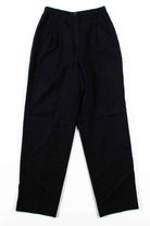 Black Pleated Wool Vintage Pants (sz. 4)