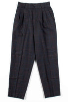 Black Vintage Plaid Pants (sz. 10)