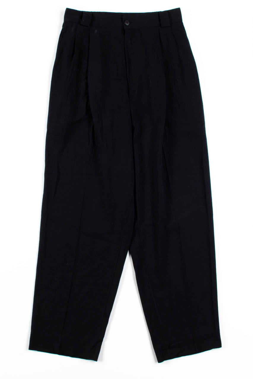 Black Vintage Pleated Pants (sz. 8)