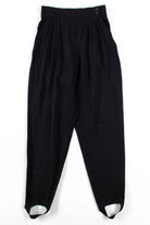 Black Pleated Pants w/ Stirrups (sz. 8)
