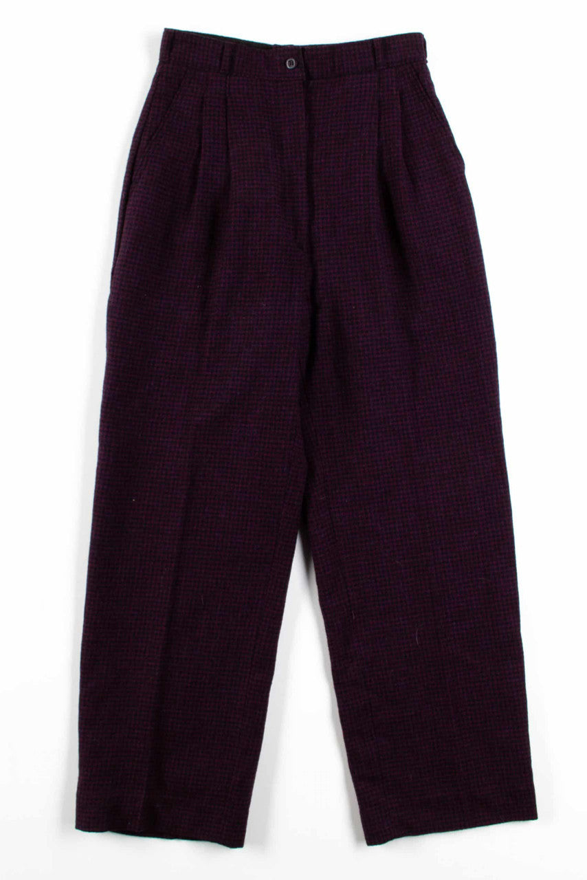 Dark Purple Woolrich Pleated Pants (sz. 10)