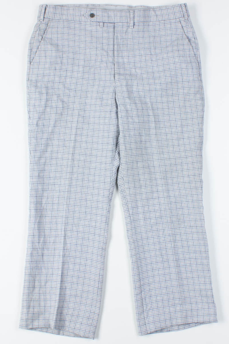 Blue Checkered Plaid Pants