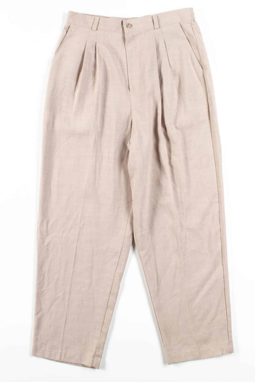 Tan Pleated Pants (sz. 14)