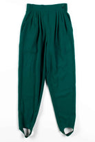 Green Pleated Pants w/ Stirrups