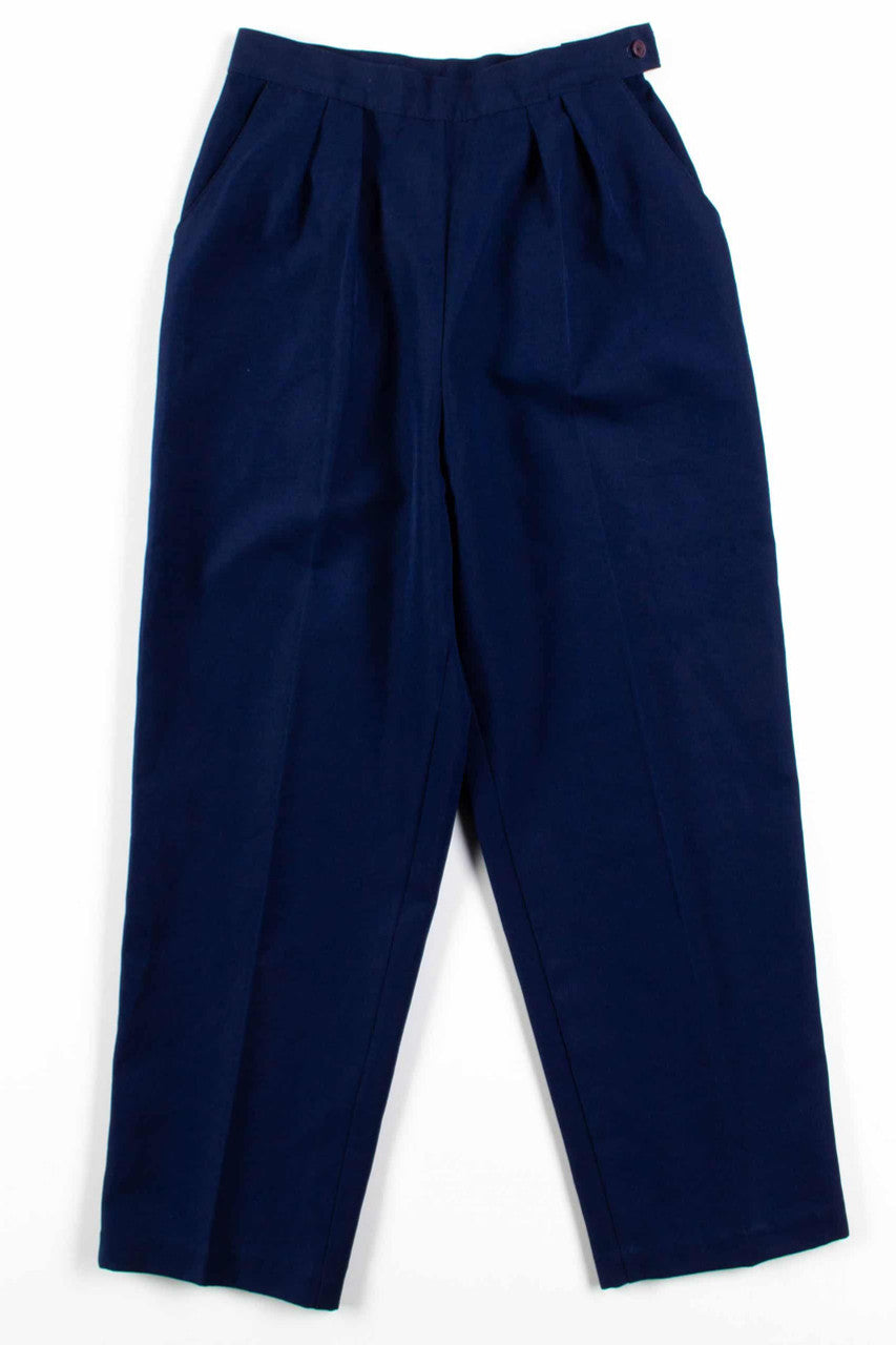 Navy Pleated Pants (sz. 12) 1