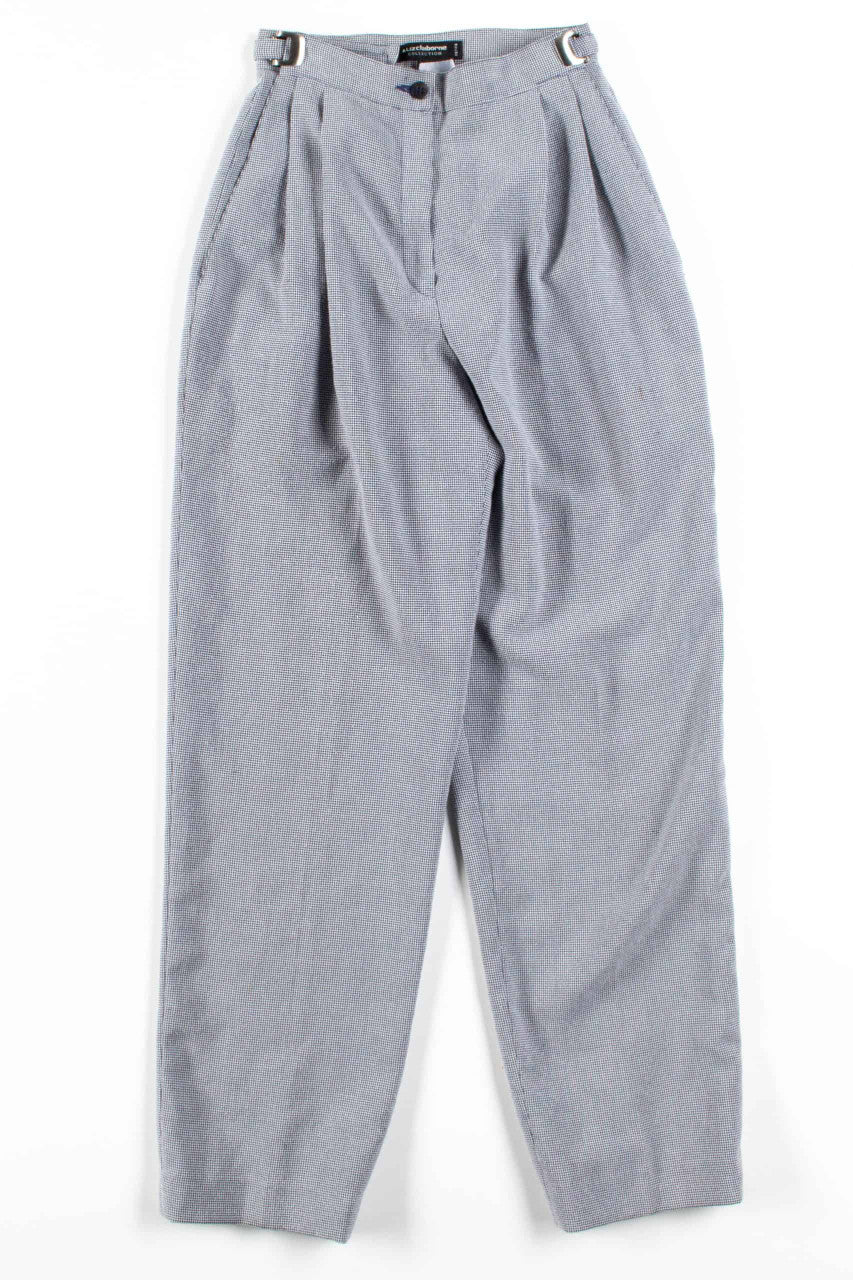 Adjustable Houndstooth Pleated Pants (sz. Petite 2)