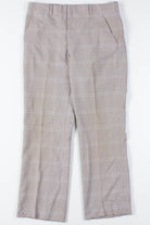 Brown Glen Check Plaid Pants
