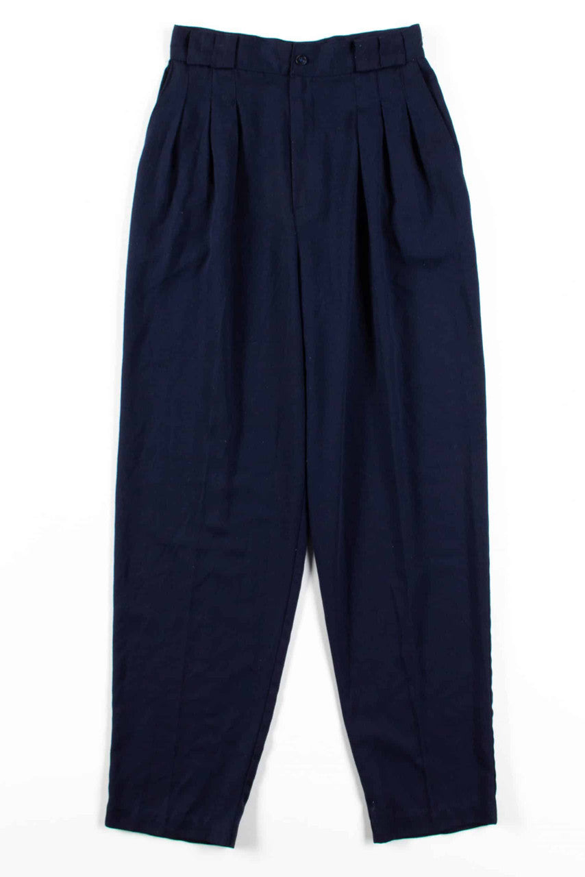 Navy Pleated Pants (sz. 8) 1