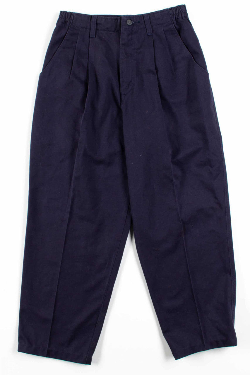 Navy Pleated Pants (sz. 6S)