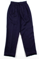 Navy Rayon Pleated Pants (sz. 4)