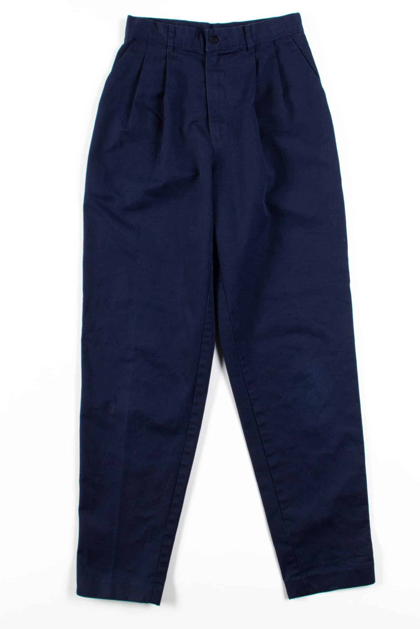 Navy Pleated Pants (sz. 6)