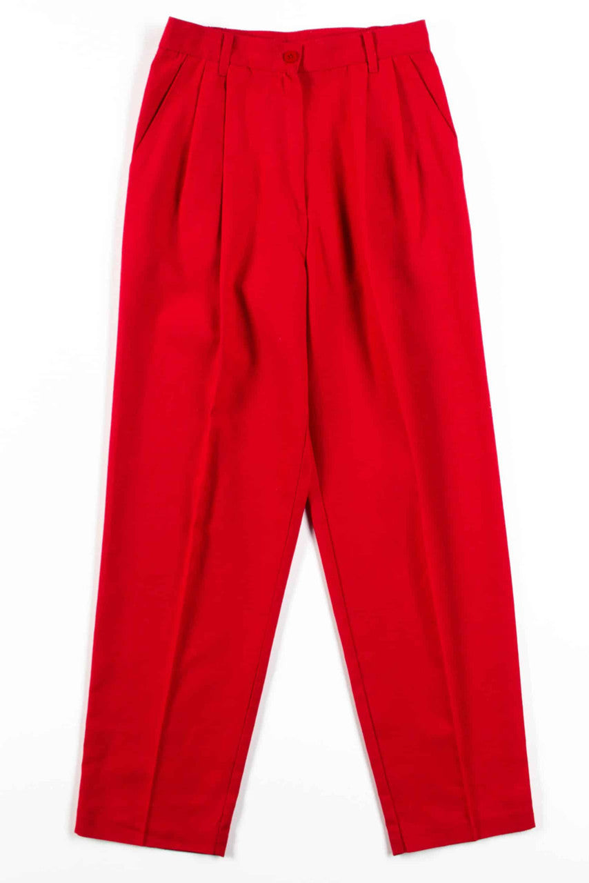 Red Pleated Pants (sz. 6P)