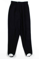 Black Pleated Pants w/ Stirrups (sz. 10)