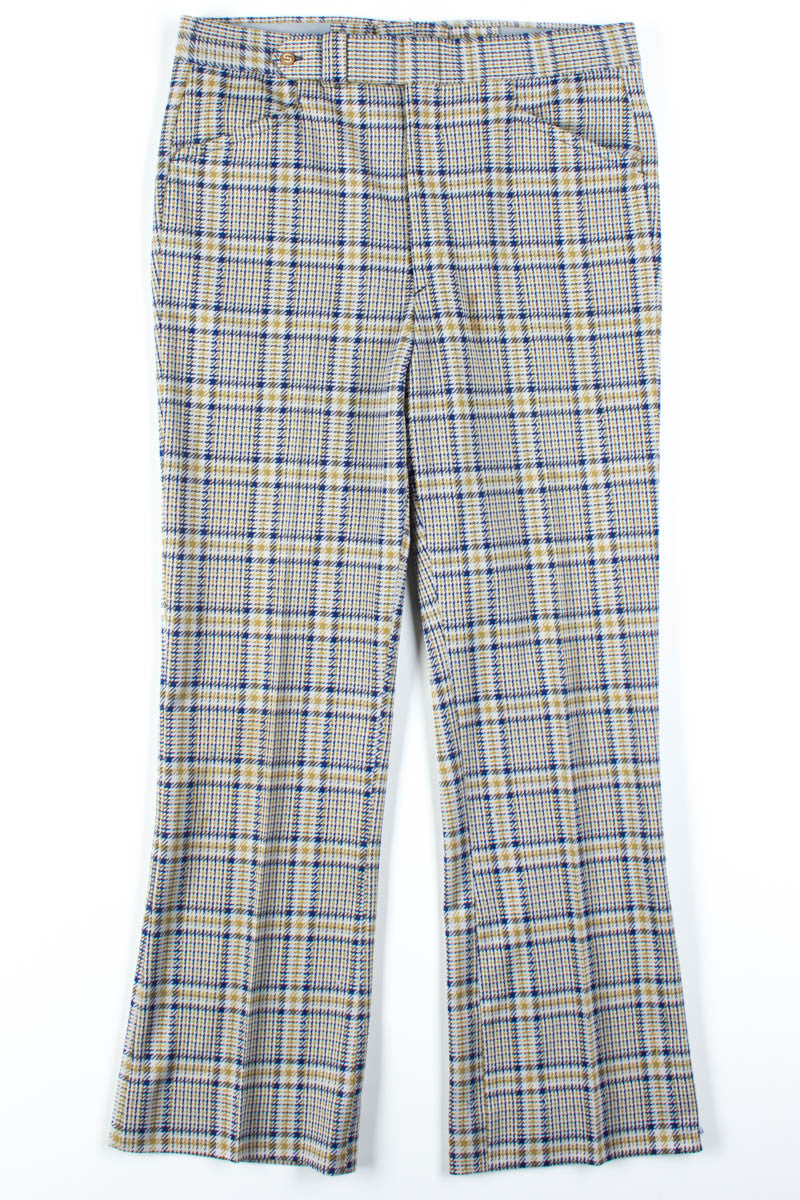 Blue & Gold Checkered Pants