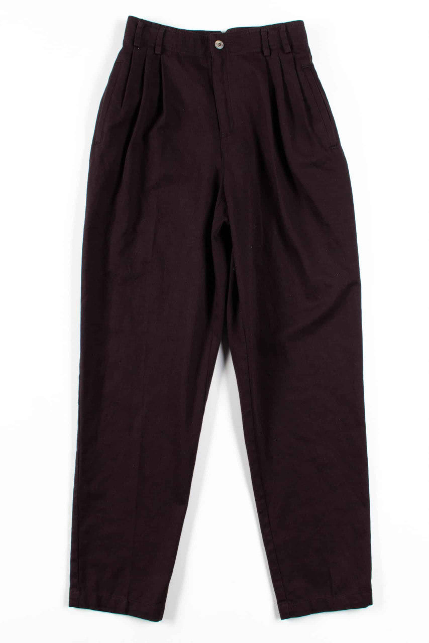 Dark Brown Pleated Pants (sz. Petite 2)