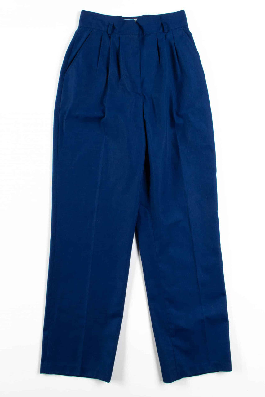 Navy Pleated Pants (sz. 8) 2