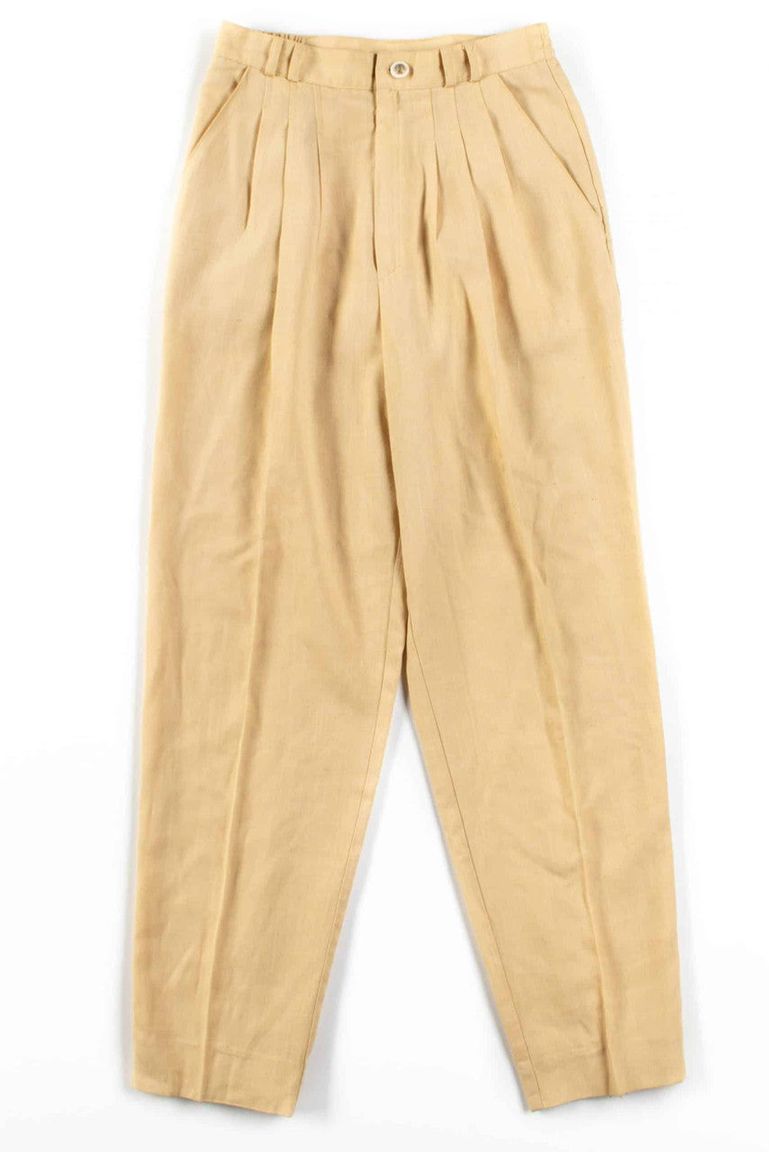 Yellow Pleated Pants (sz. 8)