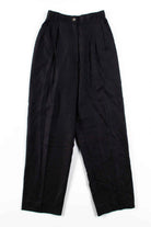 Black Pleated Linen Pants (sz. 4)