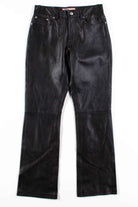 Black Leather Low Rise Pants (sz. 4)