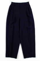 Navy Wool Pleated Pants (sz. 6)