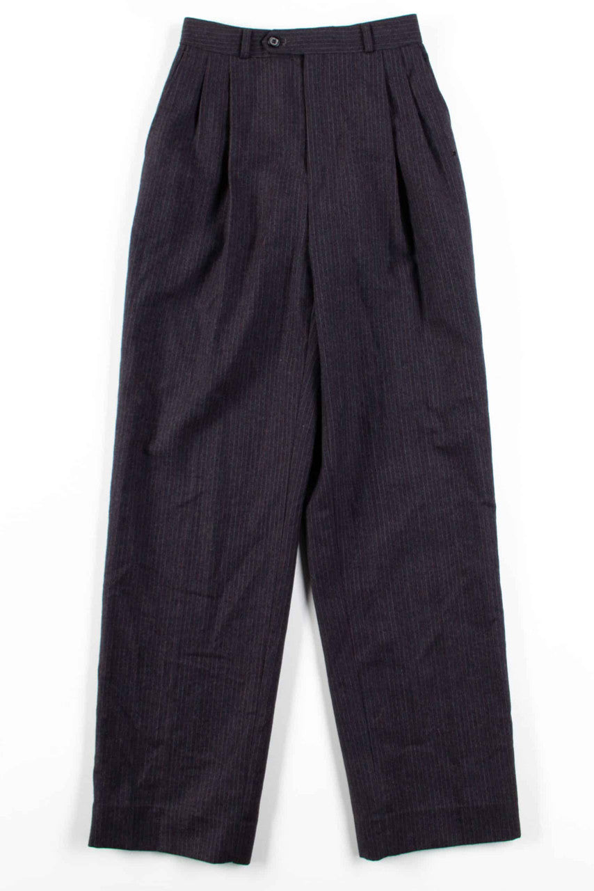Grey Pinstripe Wool Pants (sz. 5)