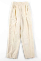Ivory Pleated Wool Pants (sz. 6)