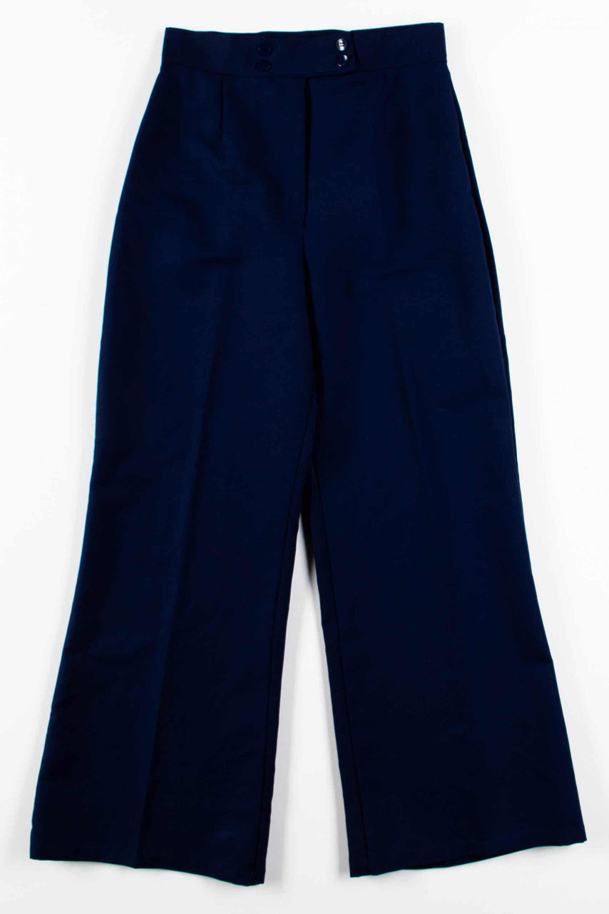 Navy Double Button Vintage Pants