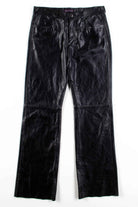 Black Leather Hilfiger Low Rise Pants (sz. 6)
