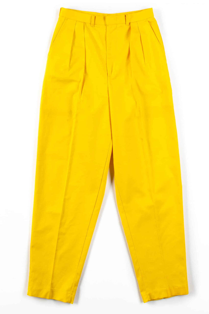 Yellow High Waisted Vintage Pants (sz. 9)
