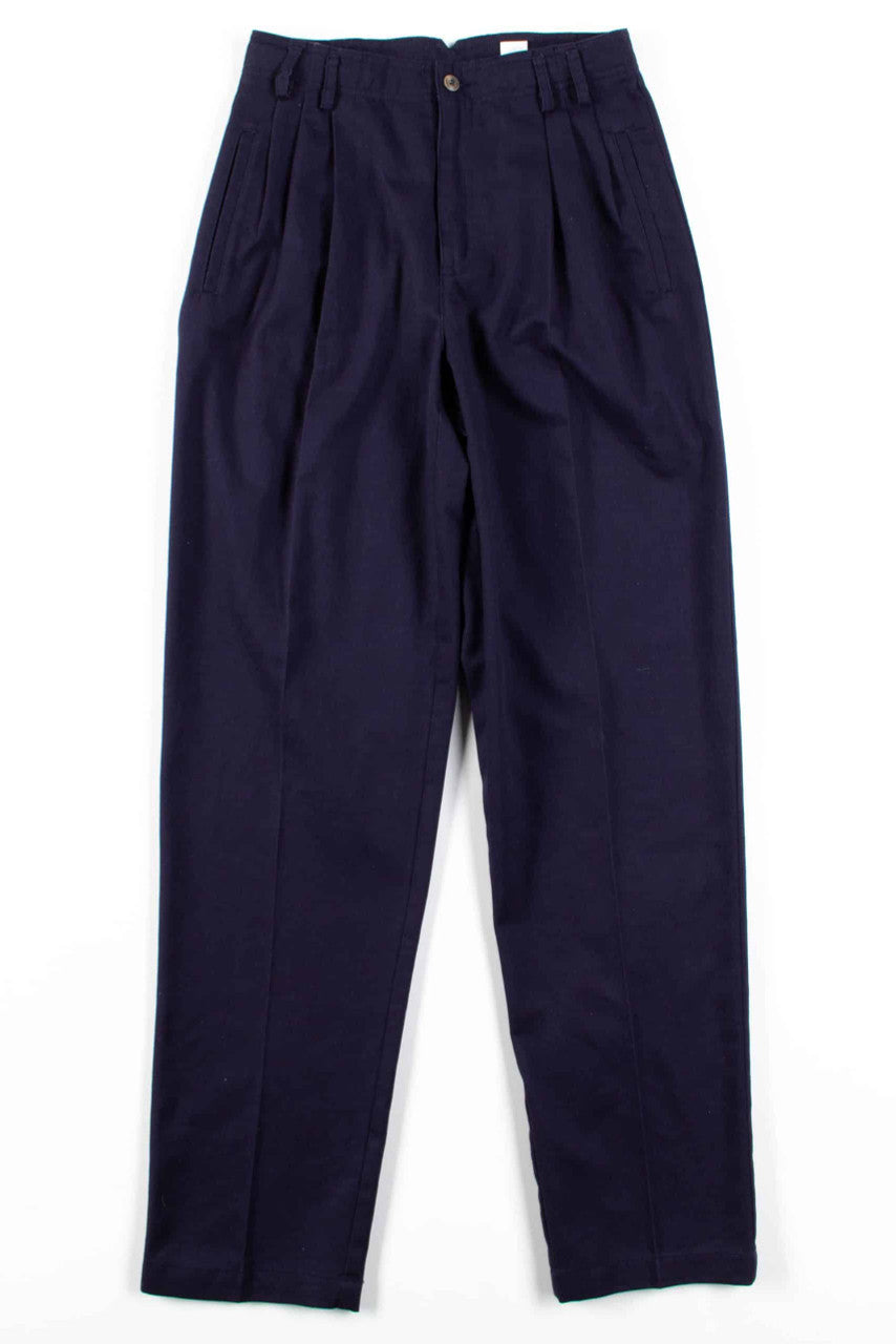 Navy Pleated Pants (sz. 6L)