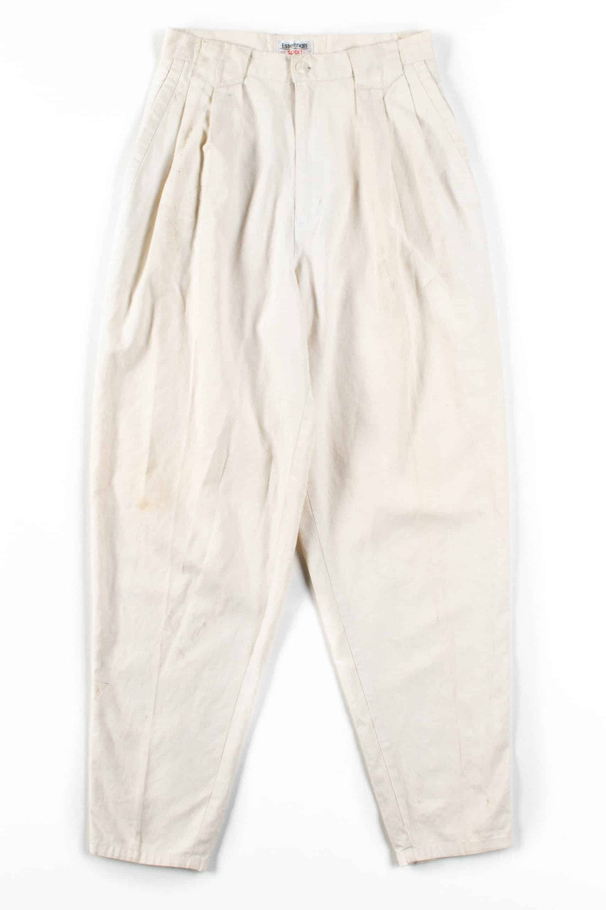 White High Waisted Pants (sz. 8)
