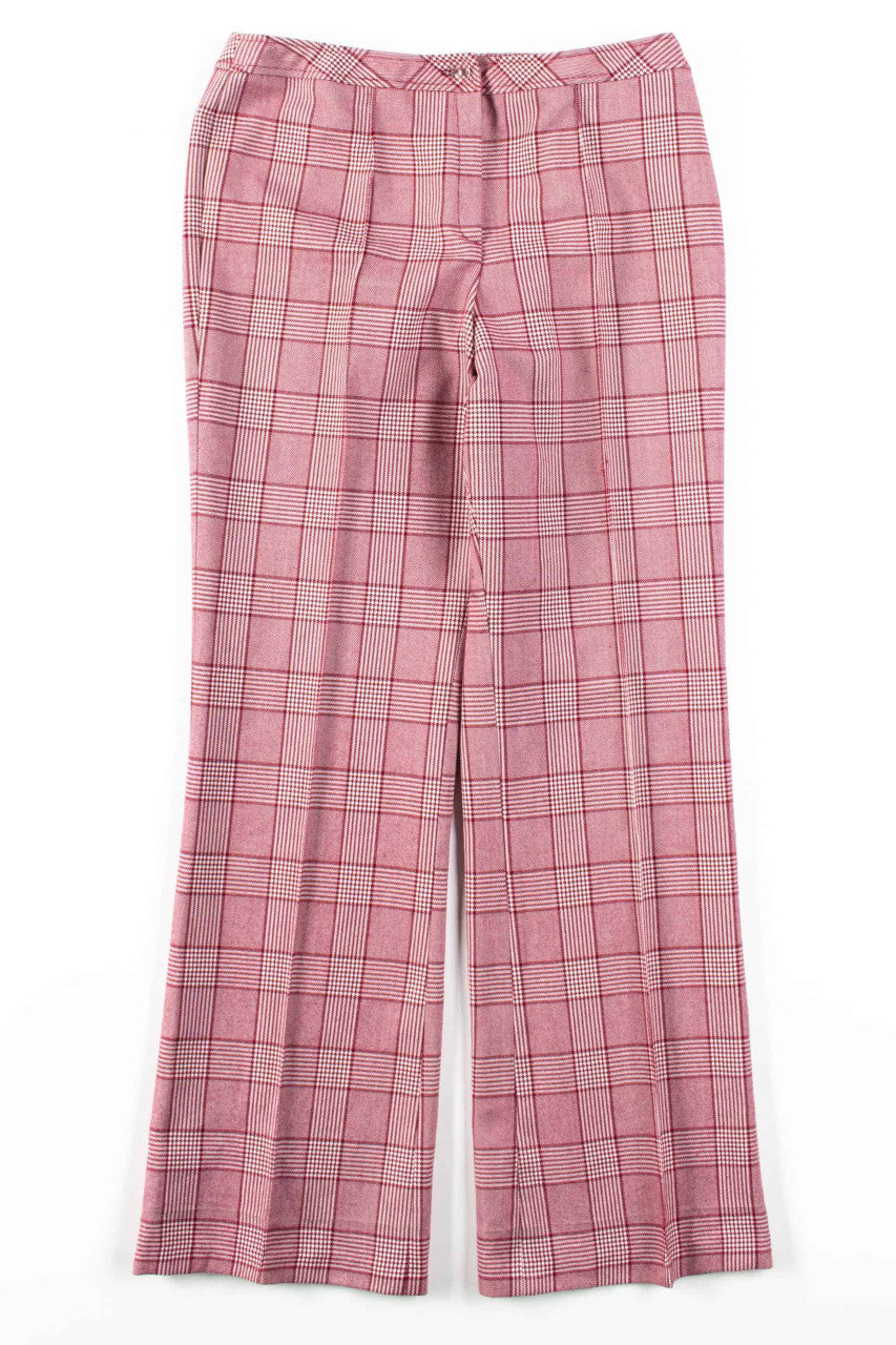 Red Check Plaid Pants