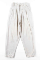 White Pleated High Waisted Pants (sz. 8)