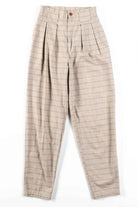 Tan Plaid High Waisted Pants (sz. 7)