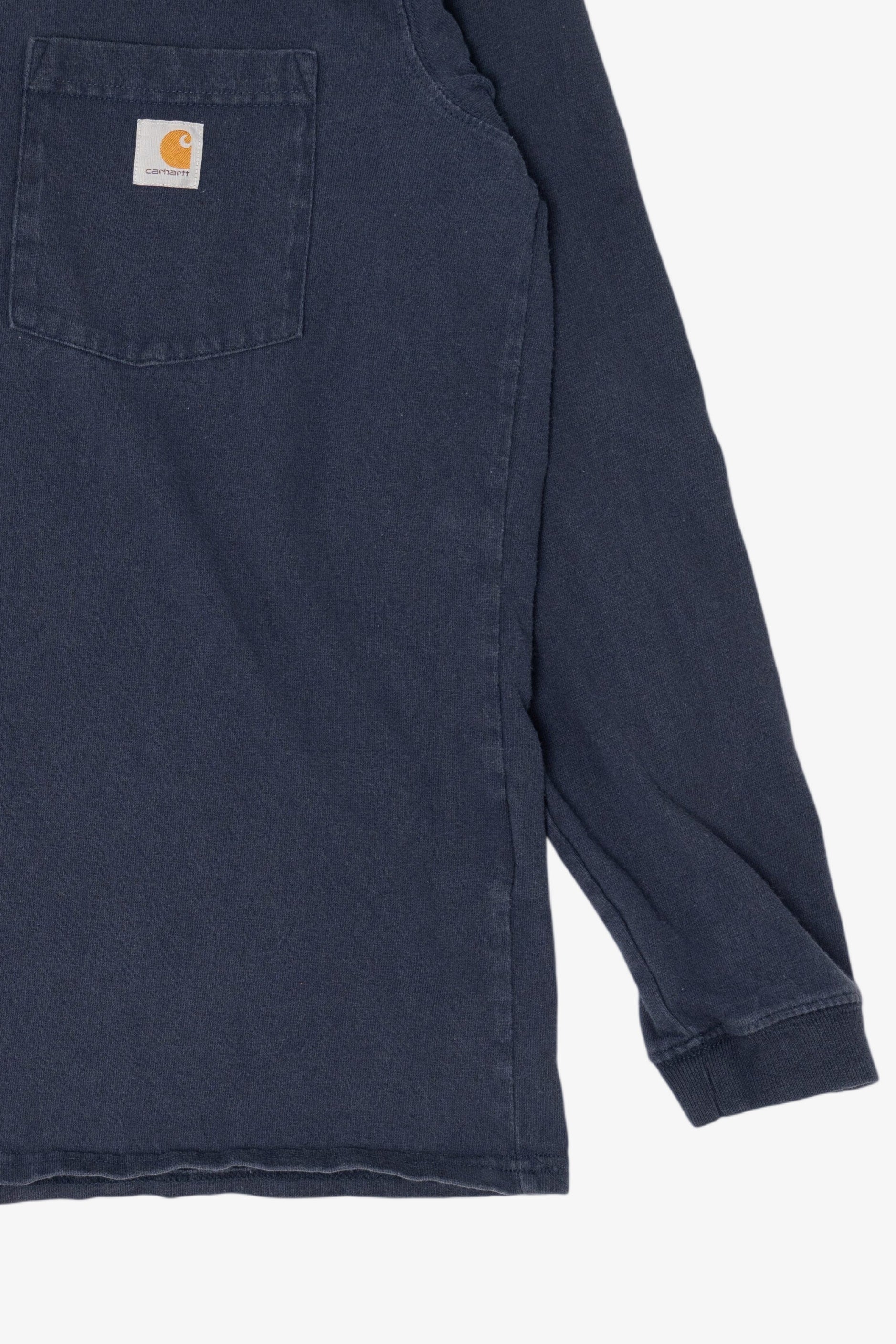 Navy Blue Carhartt Long Sleeve Pocket T-Shirt (2010s)
