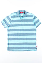 Blue Striped Izod Polo Shirt
