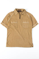 Brown Terrycloth Polo Shirt