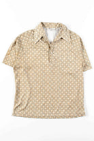 70s Patterned Vintage Polo Shirt